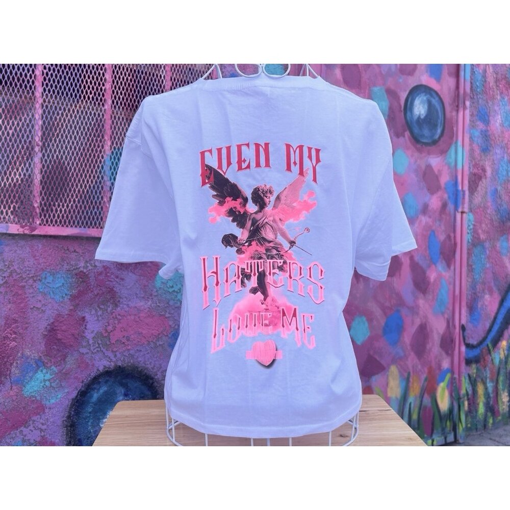 EVEN MY HATERS Love Me Crop T Shirt - Medium